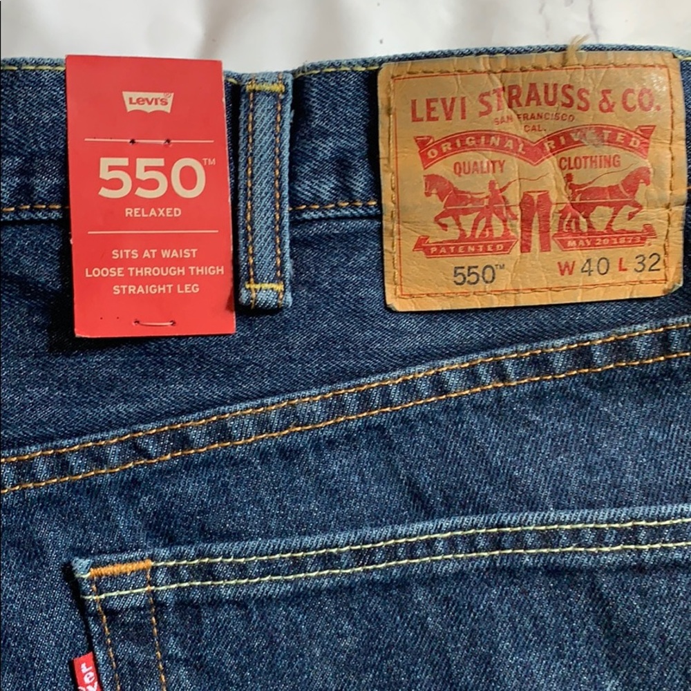 Levi’s men’s 550 jeans dark blue 40x32 - Picture 4 of 8